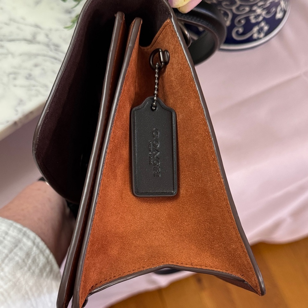 Coach Parker Exotic Top Handle Suede interior PRISTINE - Picture 14 of 16